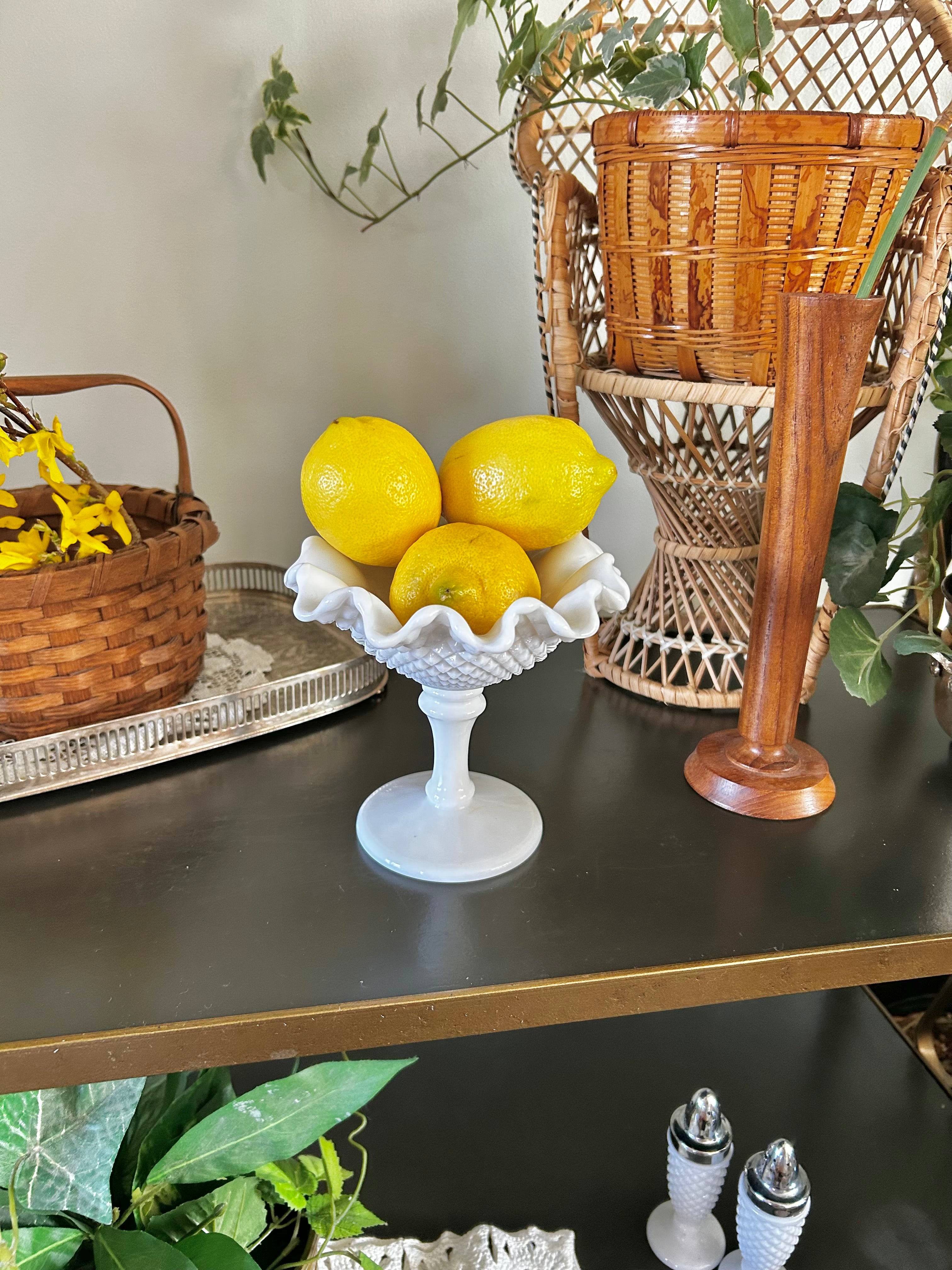 Vintage Milk Glass Compote by Westmoreland