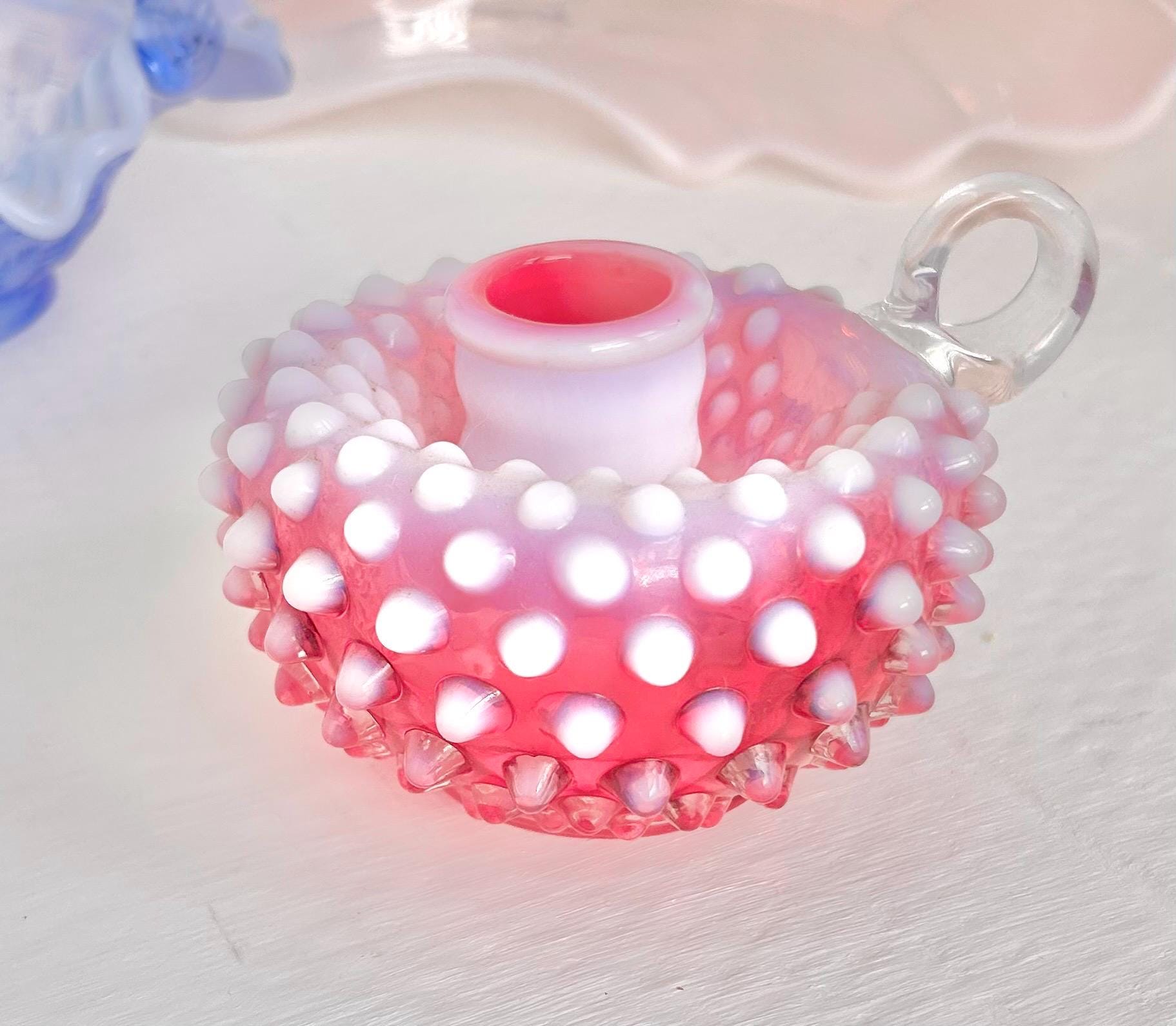 Vintage Opalescent Glass in Blush, Cranberry, Periwinkle - Fenton, Duncan Miller