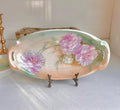Vintage R.S. Germany Porcelain Serving Bowl: Hand-Painted Pink Roses