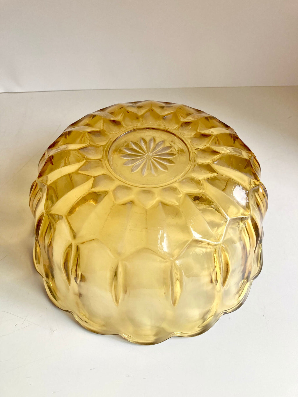 Vintage Anchor Hocking Amber Glass Bowl: 1970s Fairfield Design