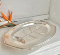 Vintage Silver-Plated Meat Platter – Hand Hammered Tree of Life Serving Tray
