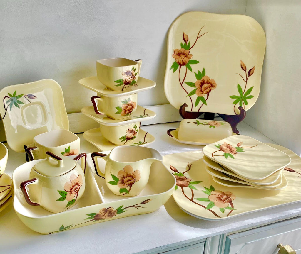 Vintage Weil Ware Yellow Rose Ceramic Dining Pieces - Mid-Century Chinaware CHOICE
