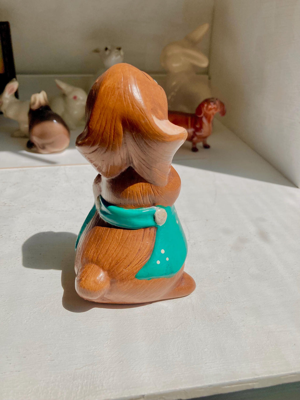 Vintage Pendelfin Lucy Pocket Rabbit Figurine: 1960s Hand-Painted Bunny