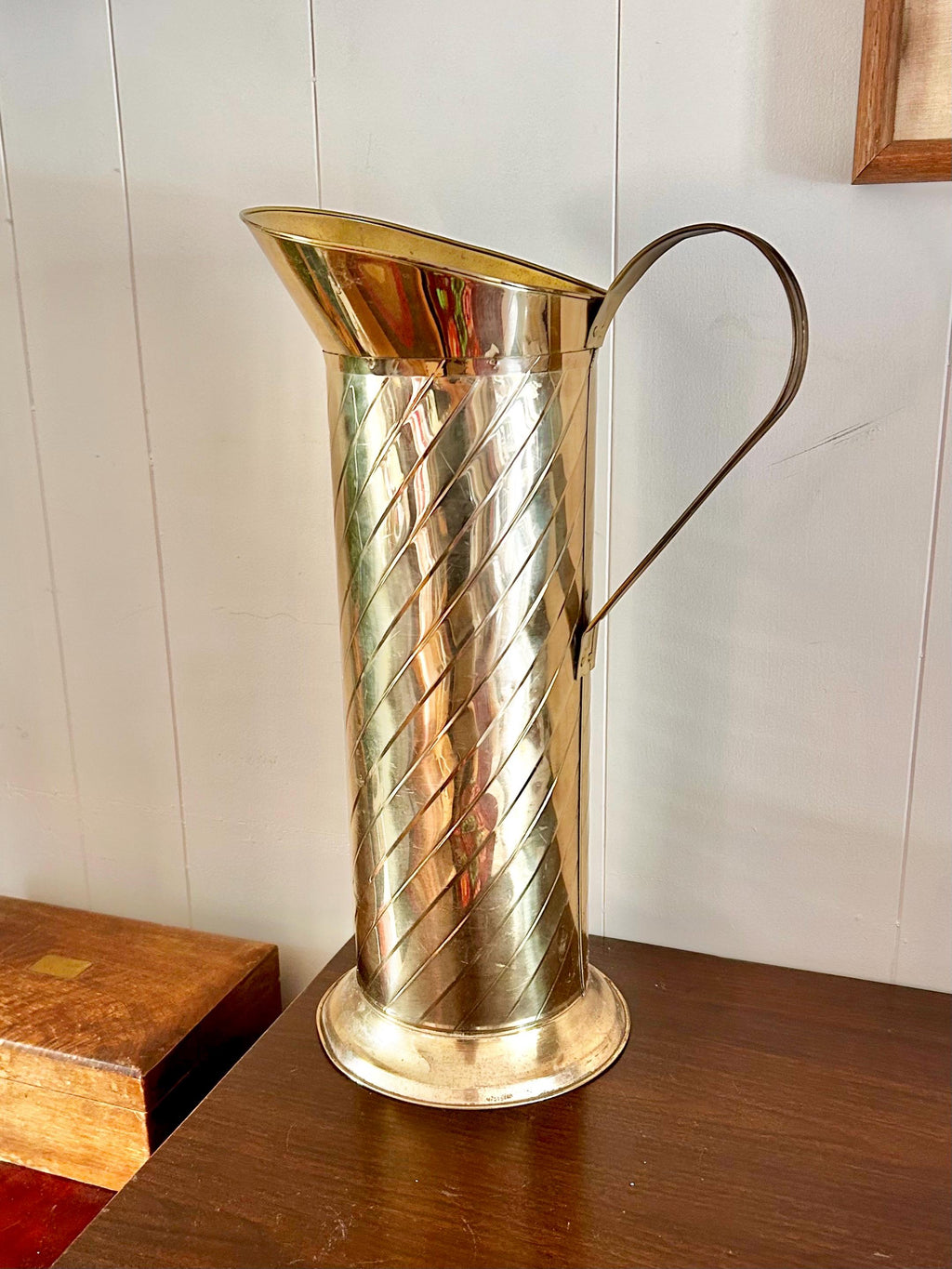 Vintage 20 Inch Brass Dutch Umbrella Stand