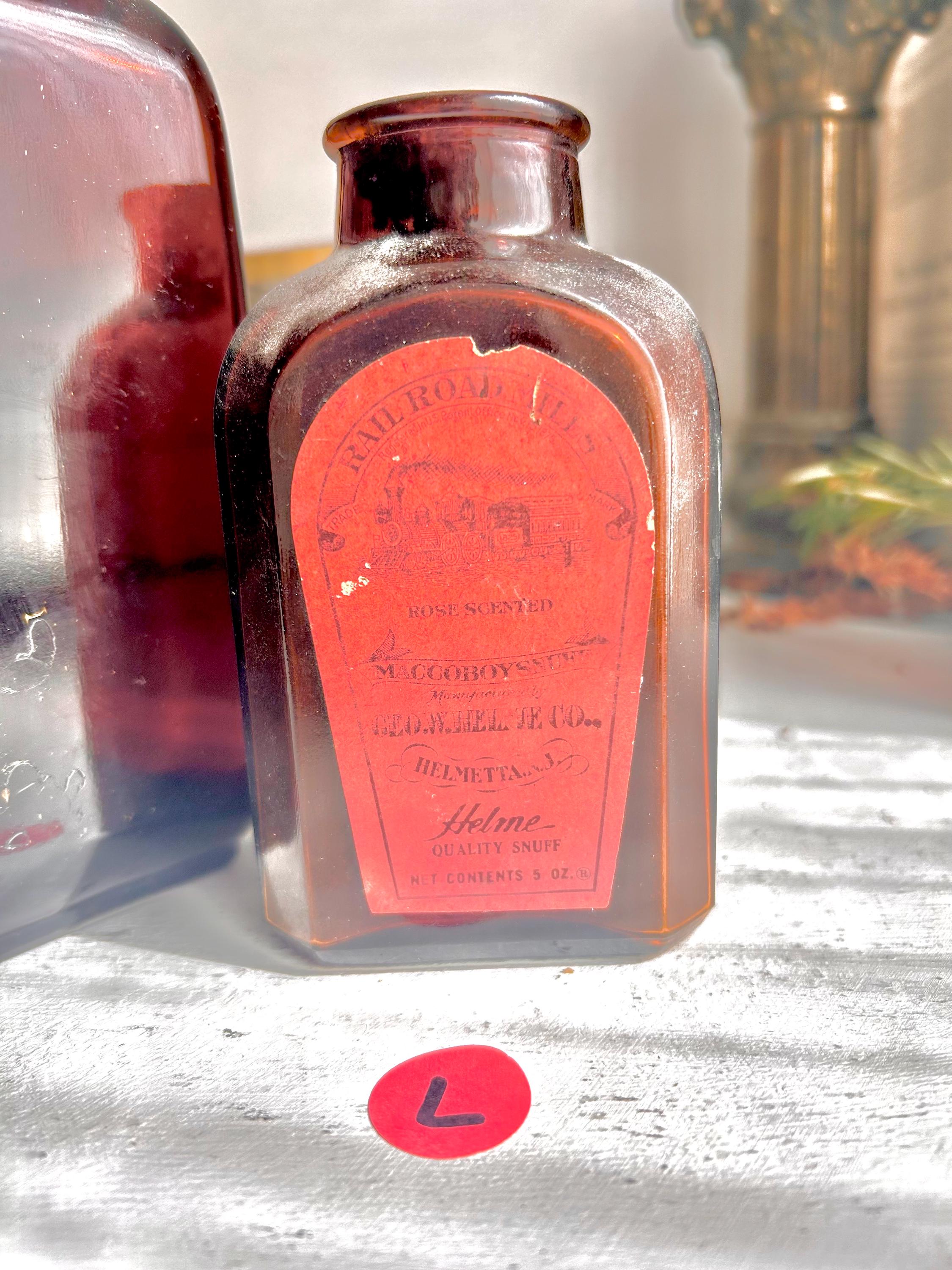 Vintage Amber Apothecary Bottle: Collectible Brown Glass, Choose Your Style