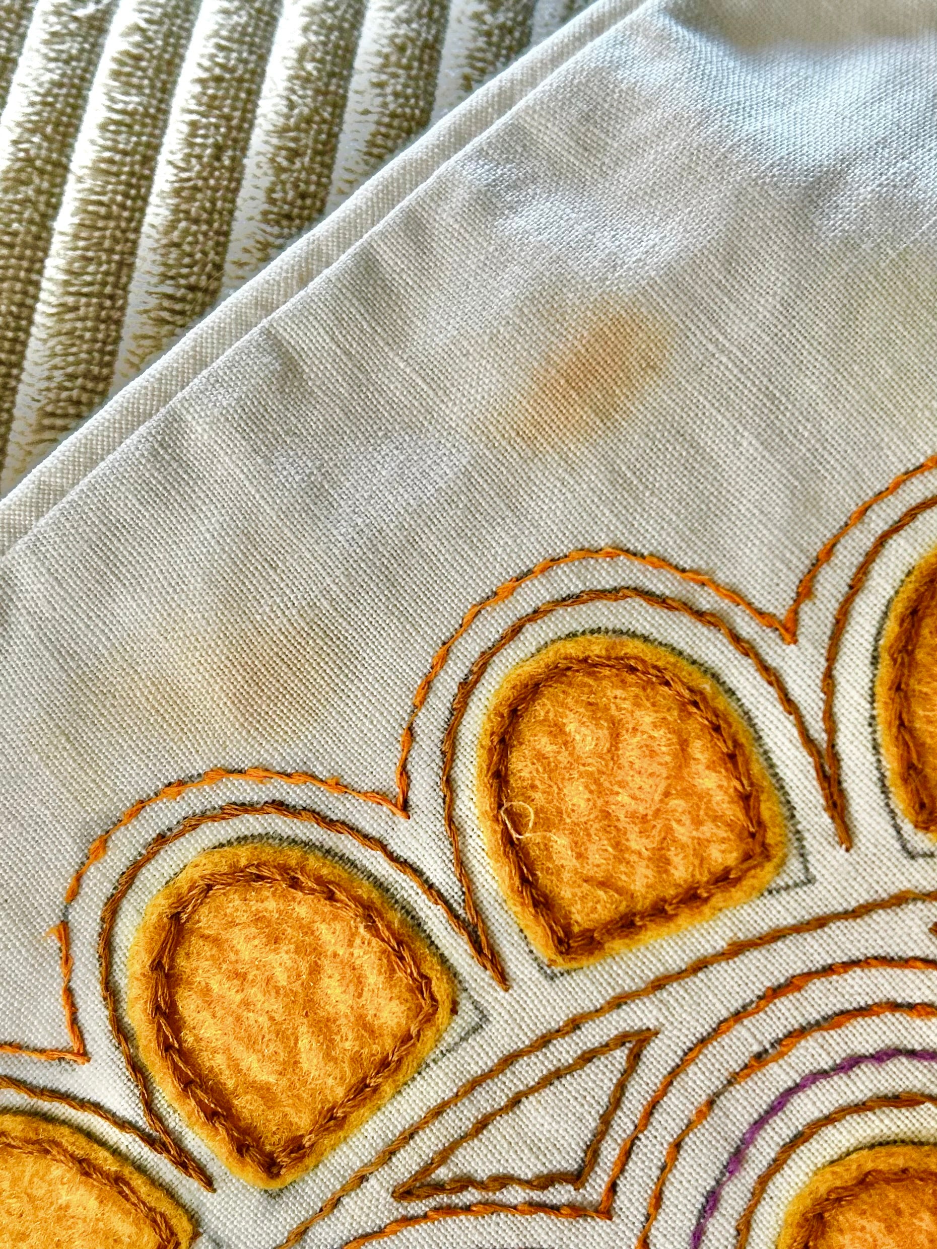 1960s Flower Power Pillowcase: Hand-Stitched Vintage Throw Pillow Cover