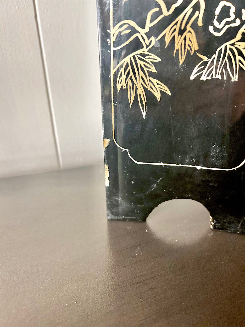 1990s Chinoiserie Small Wooden Accordion Screen