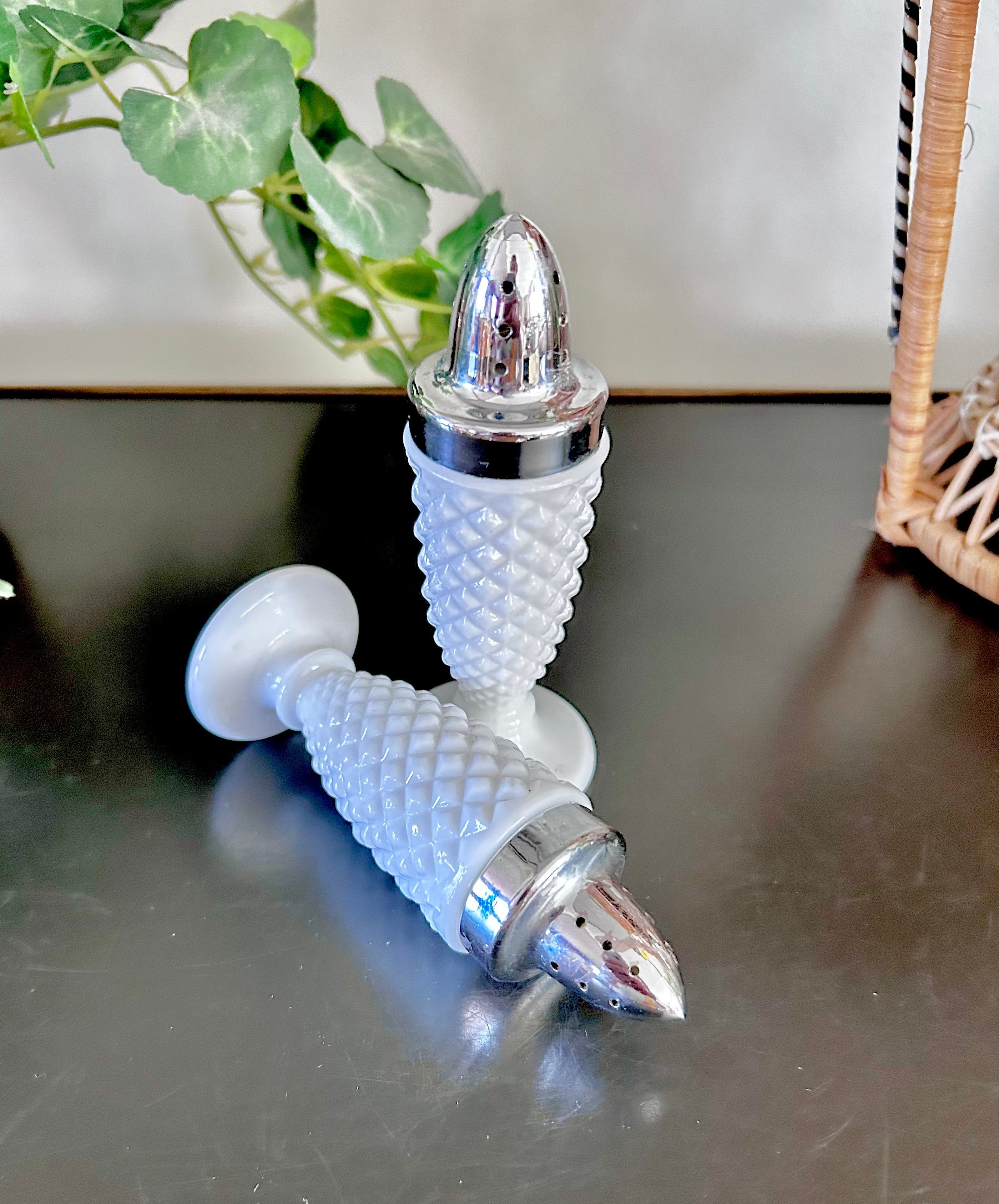 Vintage Milk Class Salt and Pepper Shakers