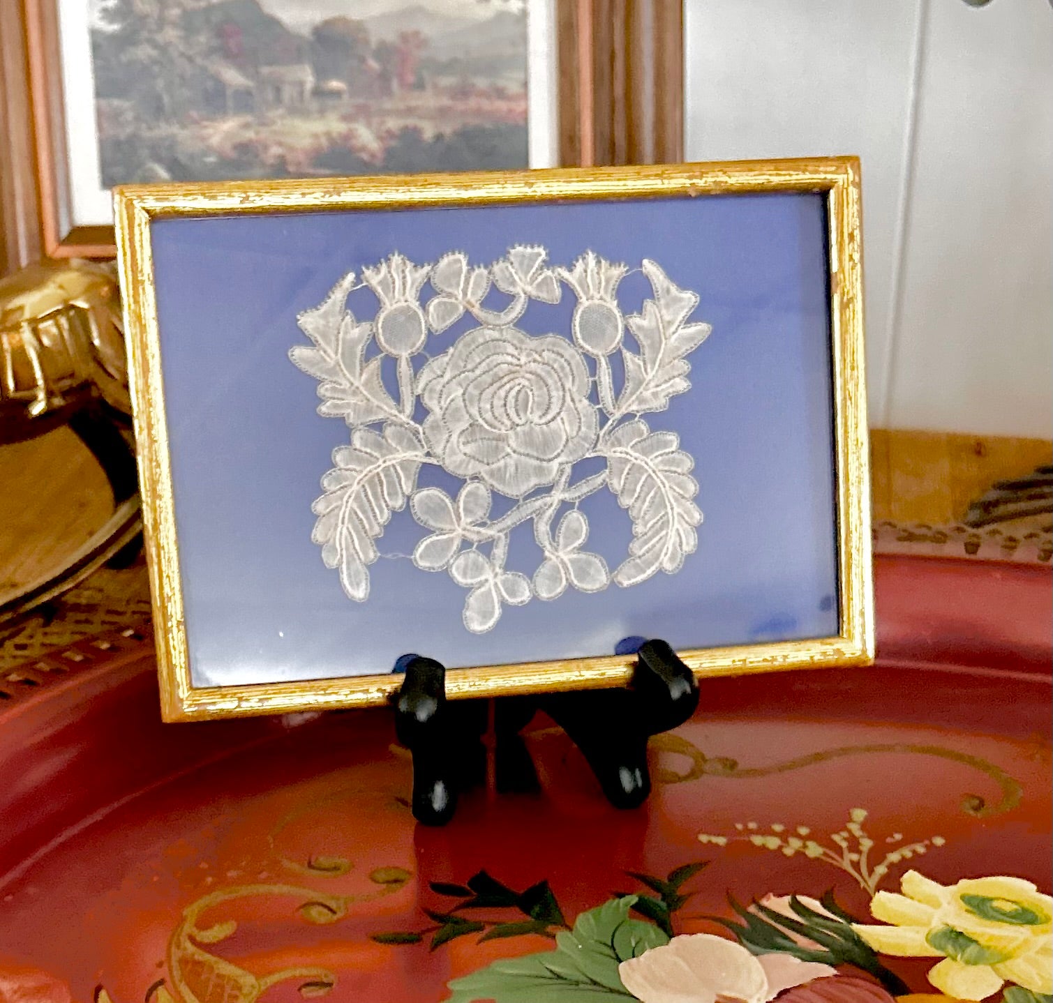 Small Vintage Framed Lace