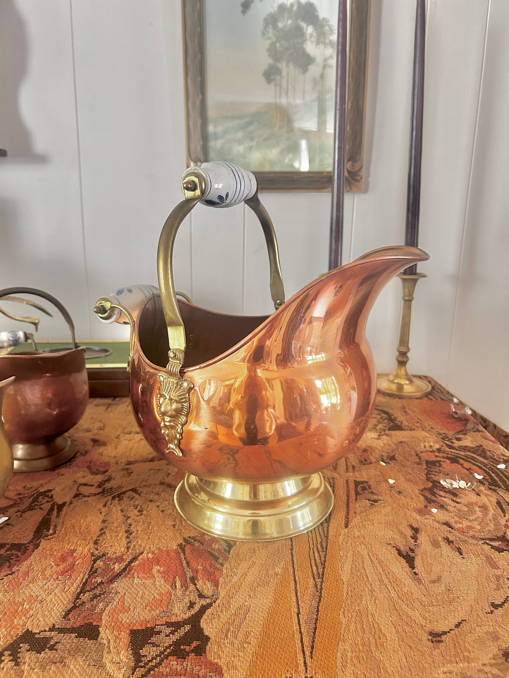 Vintage Copper and Brass Scuttles