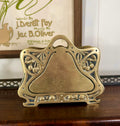 Antique Art Nouveau Brass Letter Holder