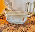Antique Johnson Bros England Semi Porcelain Stained Ironstone Large Casserole Dish