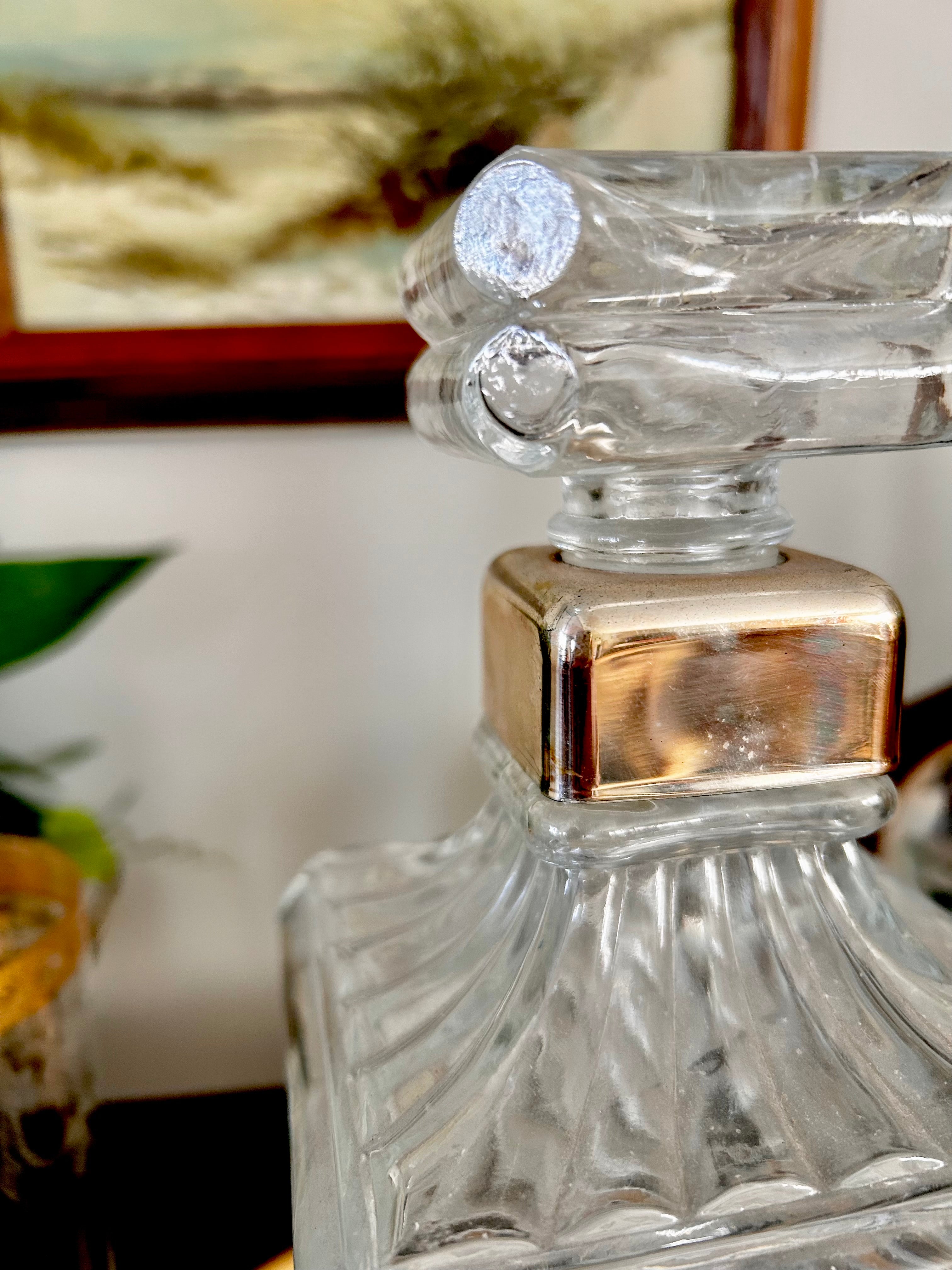 Vintage Italian Square Cut Liquor Bottle