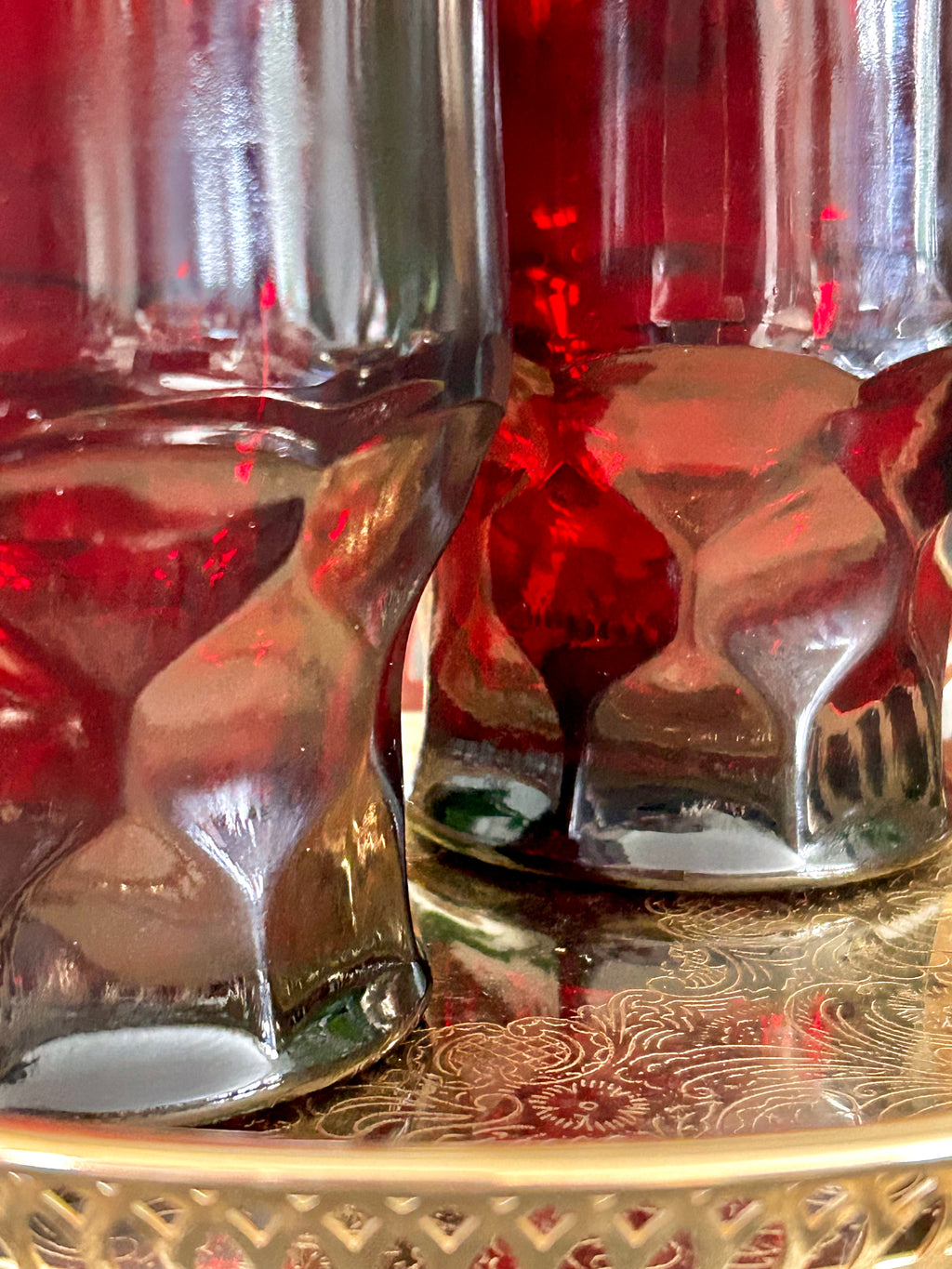 Pair of Vintage Anchor Hocking Ruby Red Tumblers