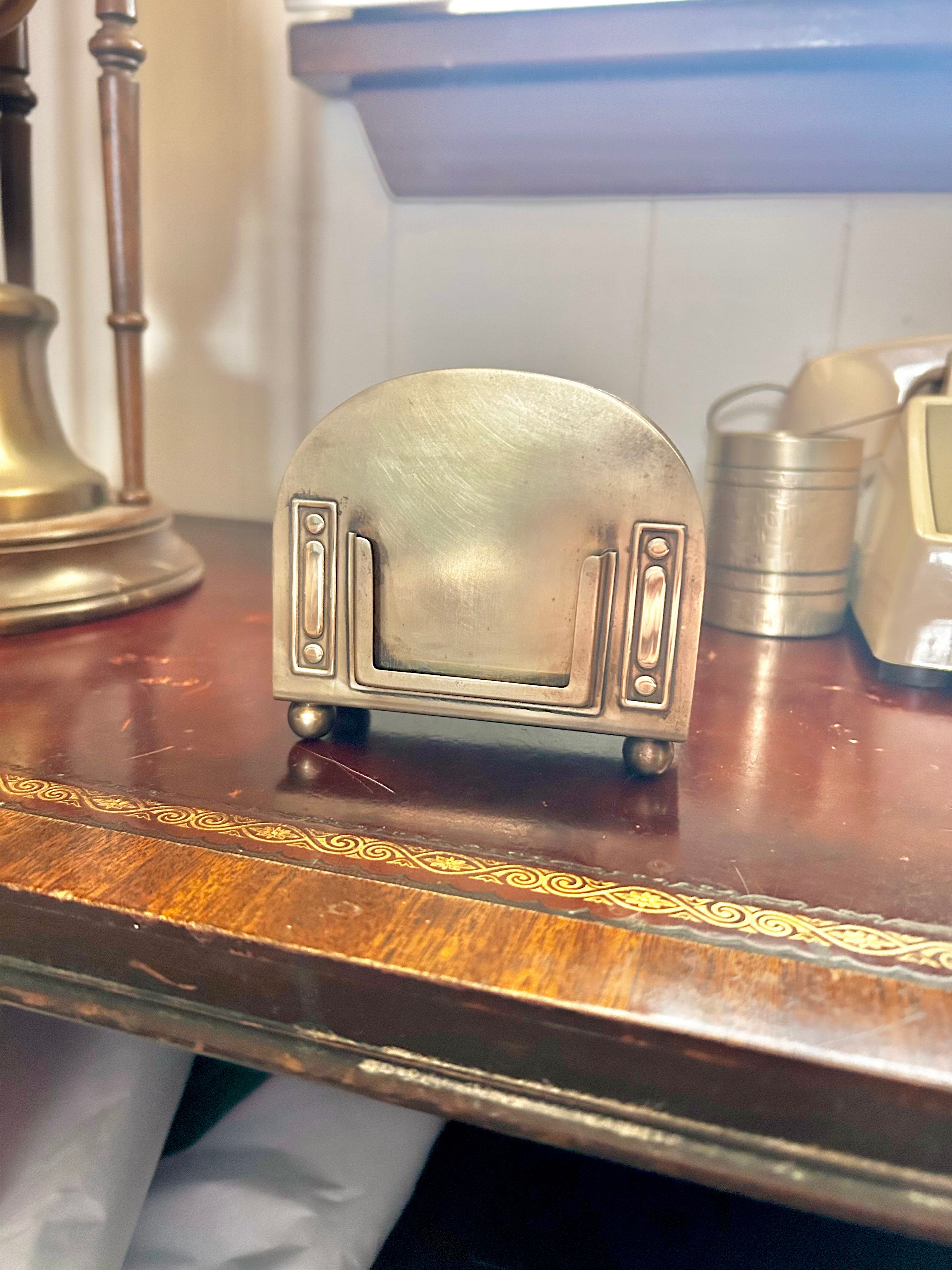 Antique Art Deco Bradley Hubbard Brass Letter Holder