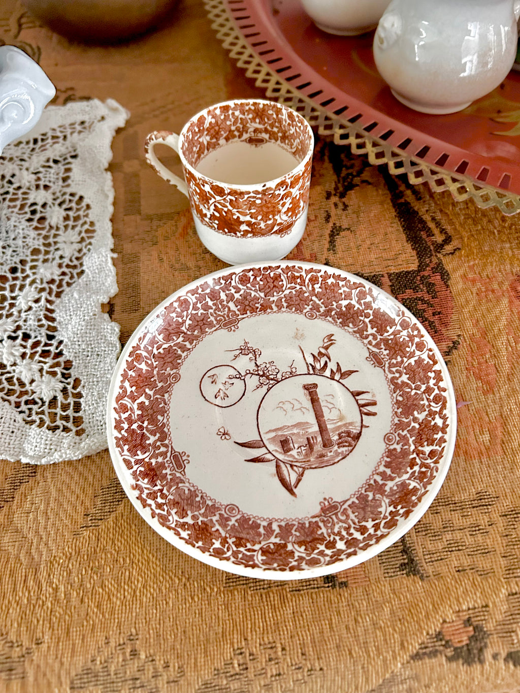 Antique Copeland Spode Demitasse and Saucer 1800s