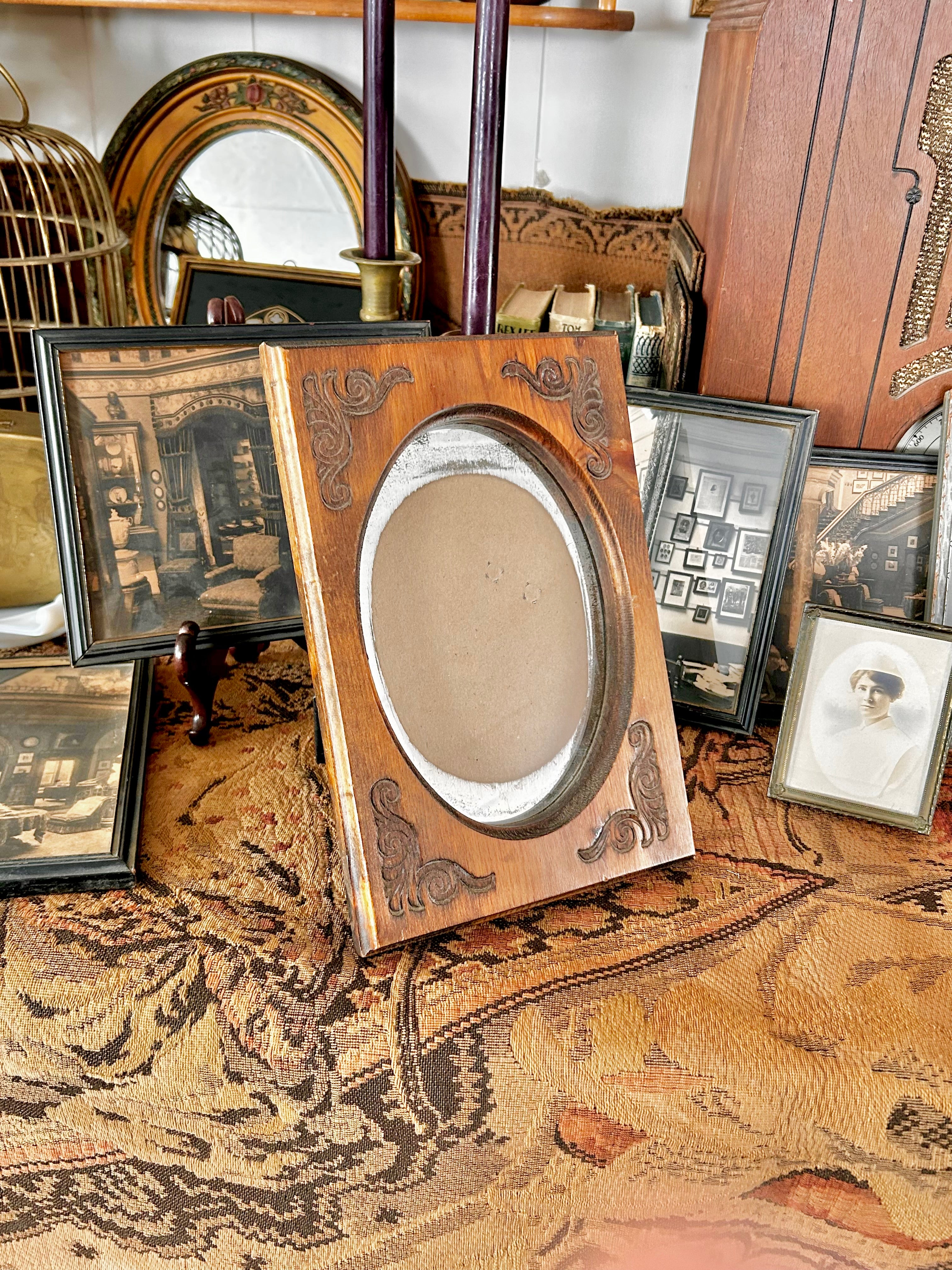 Vintage Wooden Portrait Frame