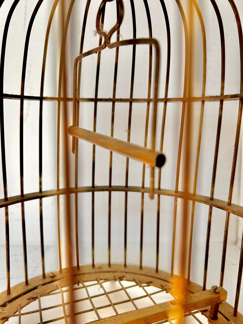Vintage Solid Brass Bird Cage