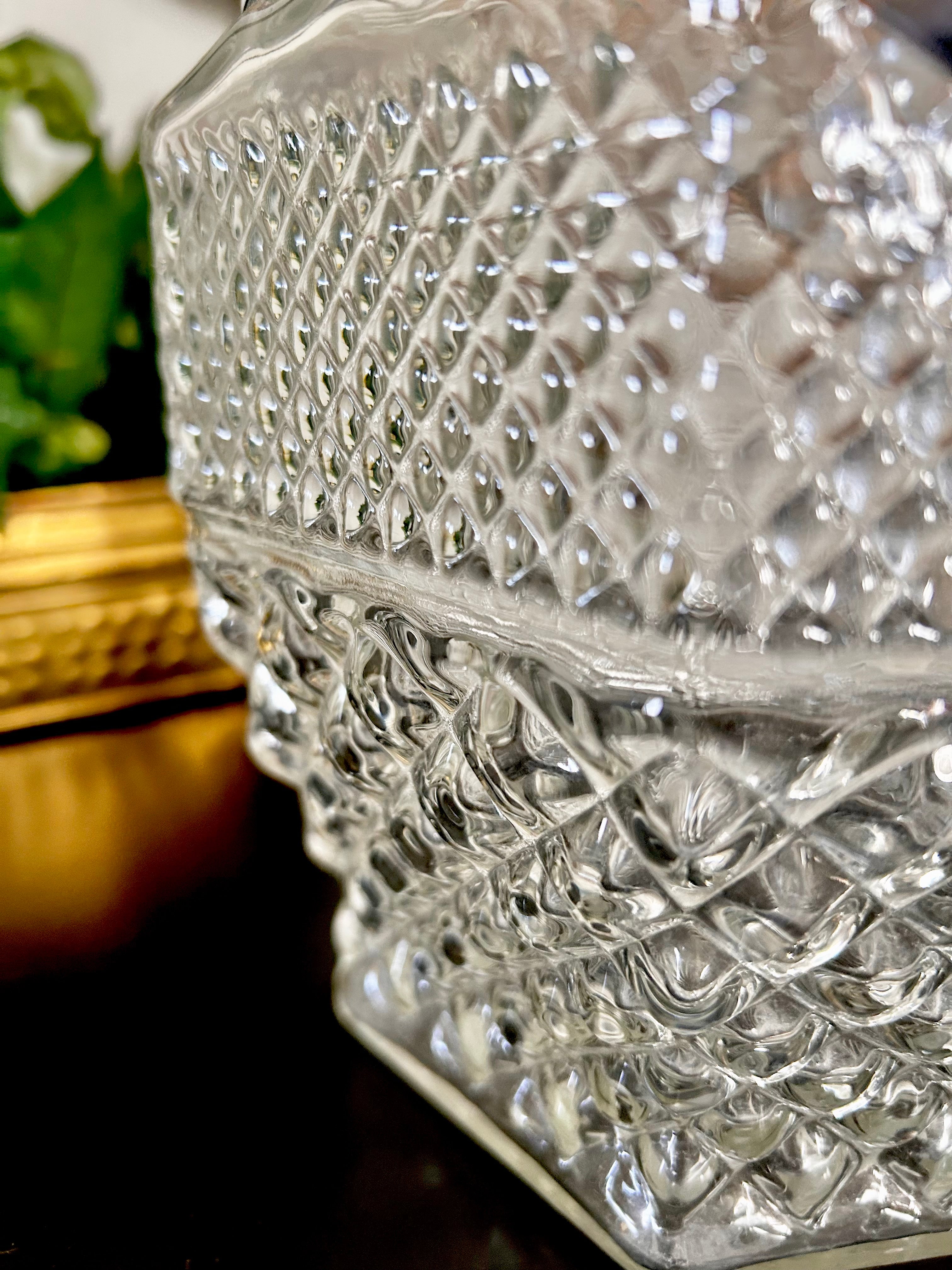 Vintage Glass Ice Bucket