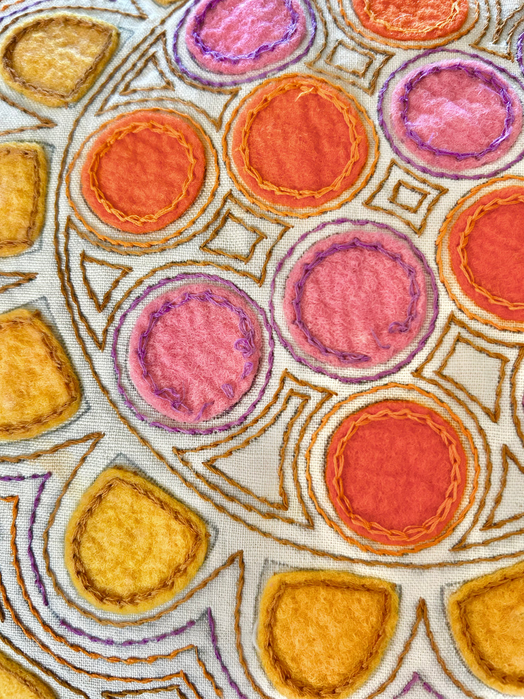 1960s Flower Power Pillowcase: Hand-Stitched Vintage Throw Pillow Cover