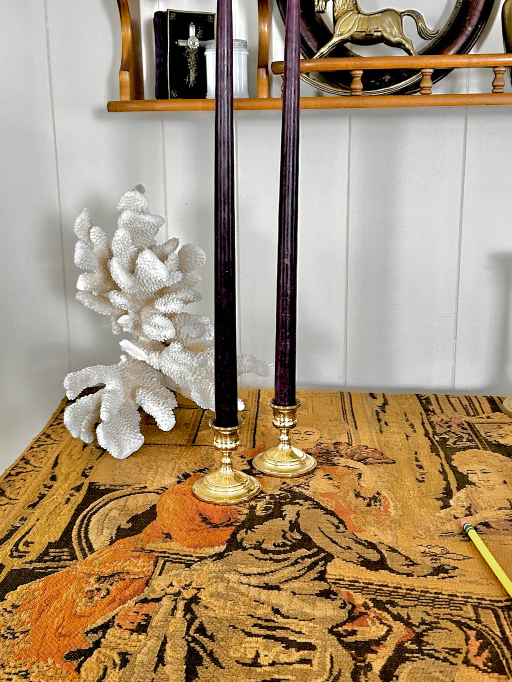 Vintage Petit Brass Candle Holders