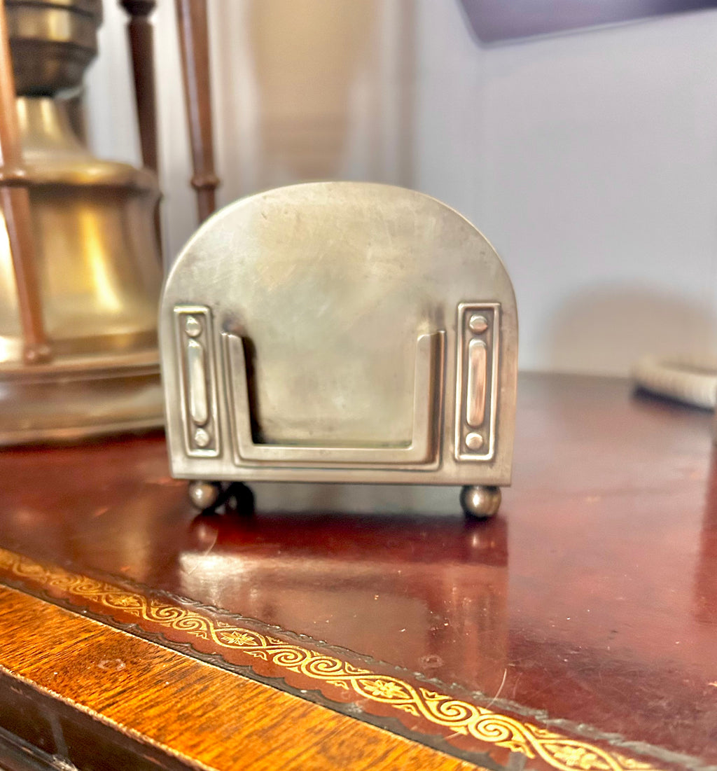 Antique Art Deco Bradley Hubbard Brass Letter Holder