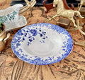 Antique Upper Hanley Blue White Transferware Dish