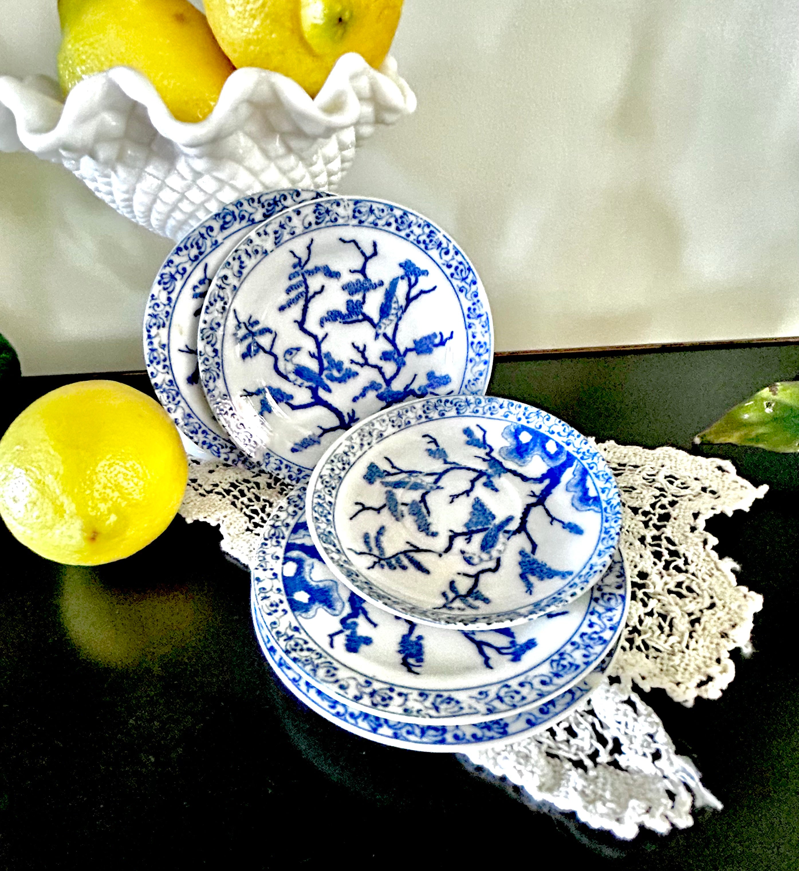 Tiny 4-inch Vintage Japanese Porcelain Plates