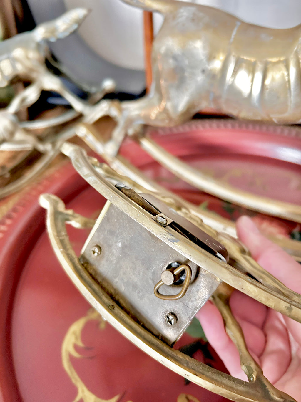 Vintage Solid Brass Rocking Horses