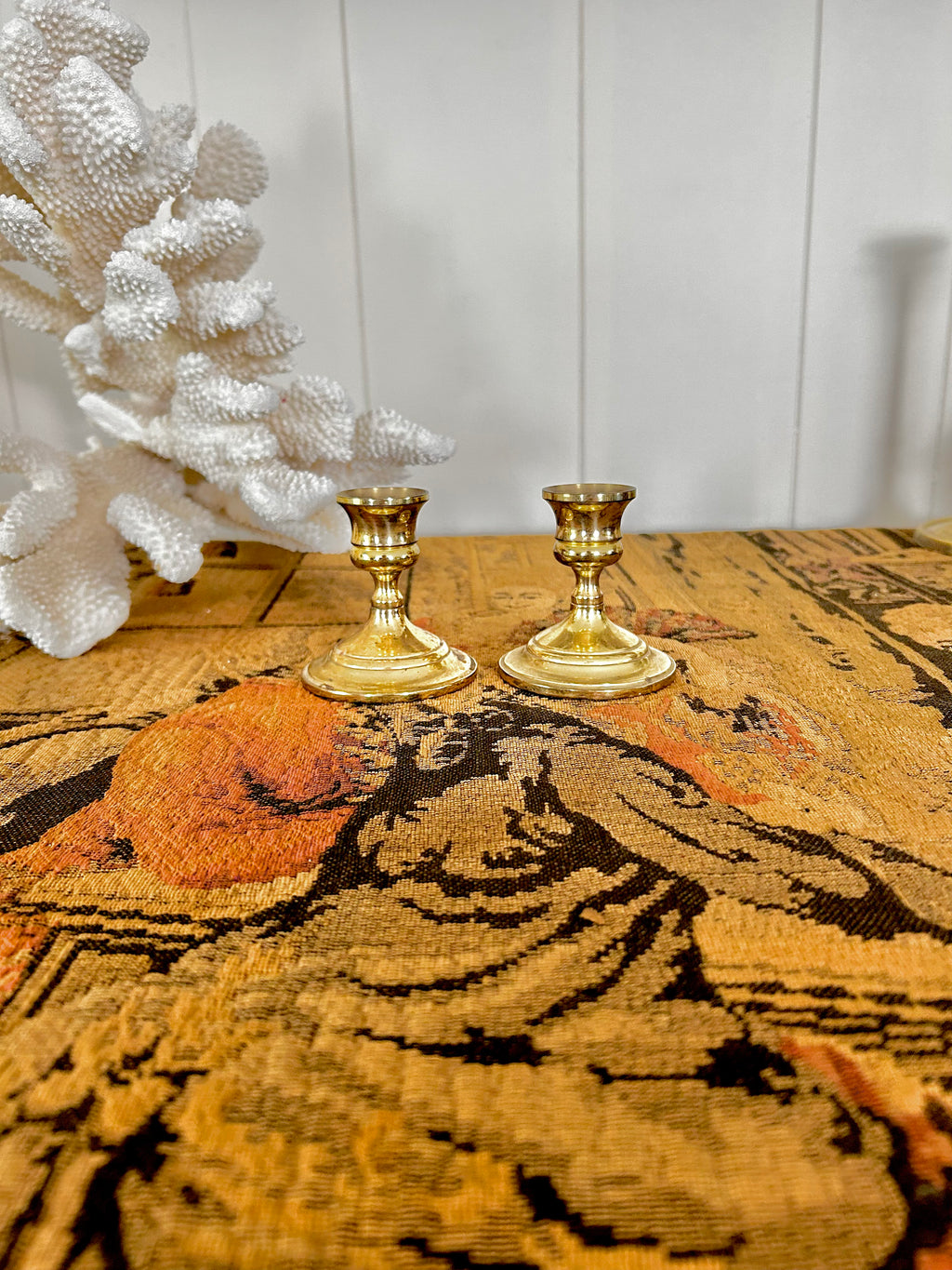 Vintage Petit Brass Candle Holders