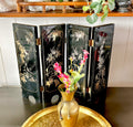 1990s Chinoiserie Small Wooden Accordion Screen