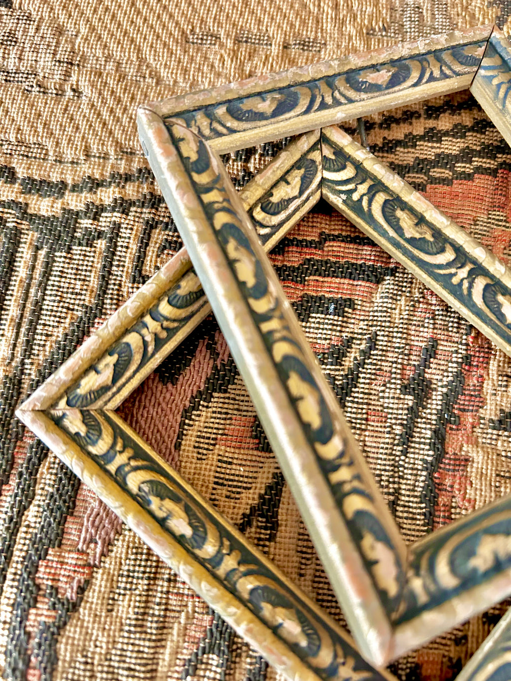 Tiny Vintage Wooden Frame Pair