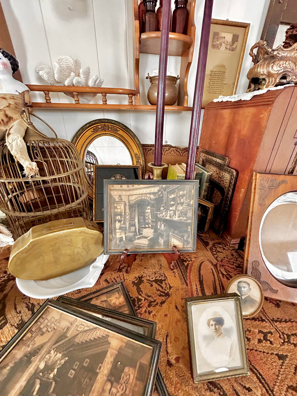 Antique Framed Sepia Photograph