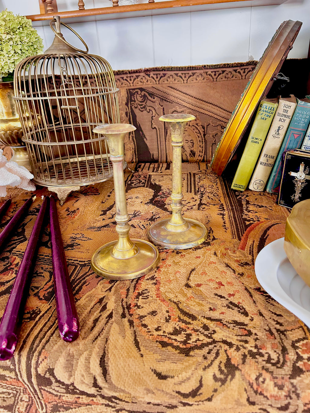 Vintage Brass Candlestick Holders