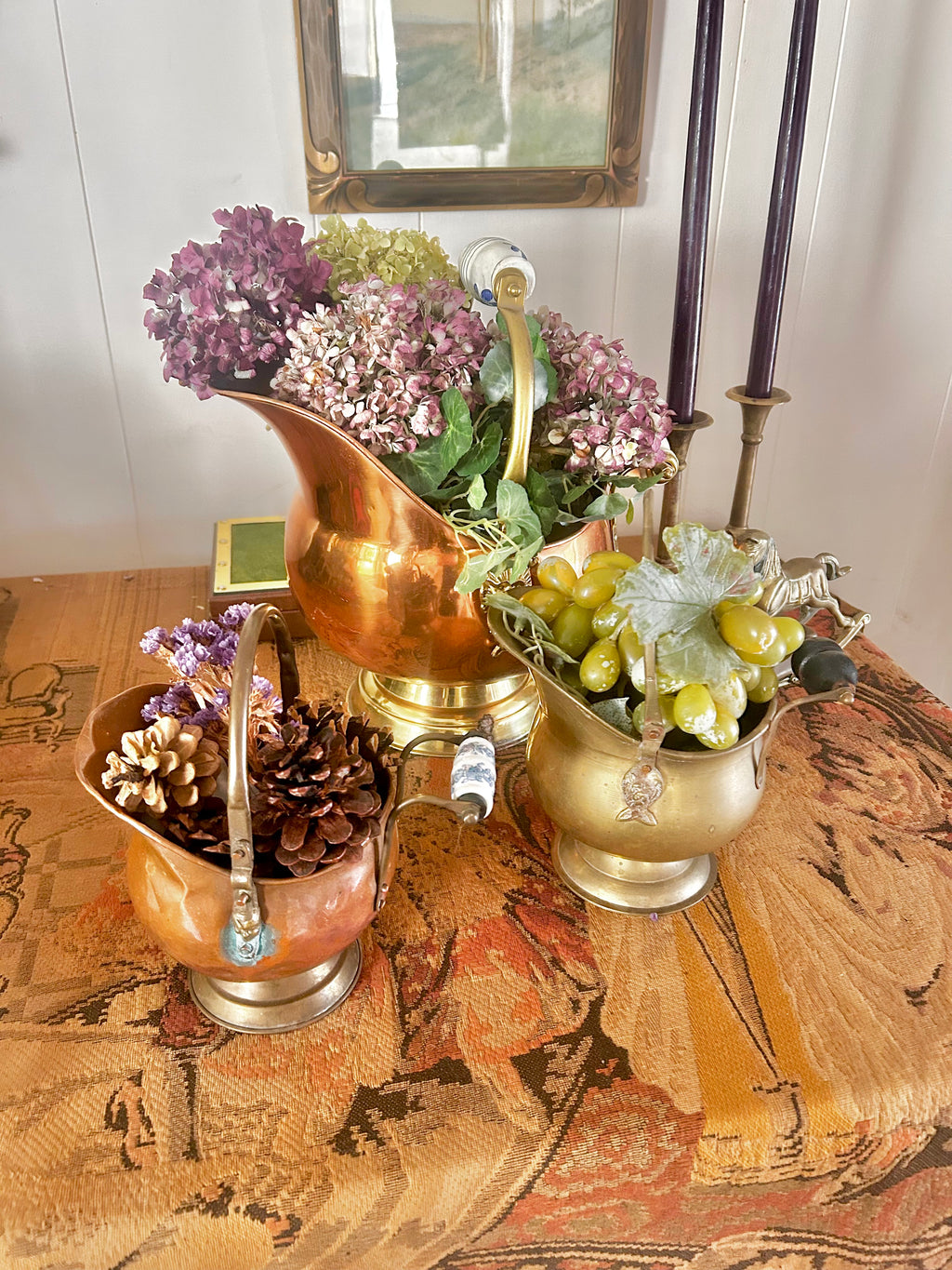 Vintage Copper and Brass Scuttles