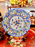 Vintage French Rouen Hand-painted Ceramic Plate