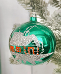 Vintage Hand-Painted Glass Christmas Ornament: European Xmas Tree Bulb