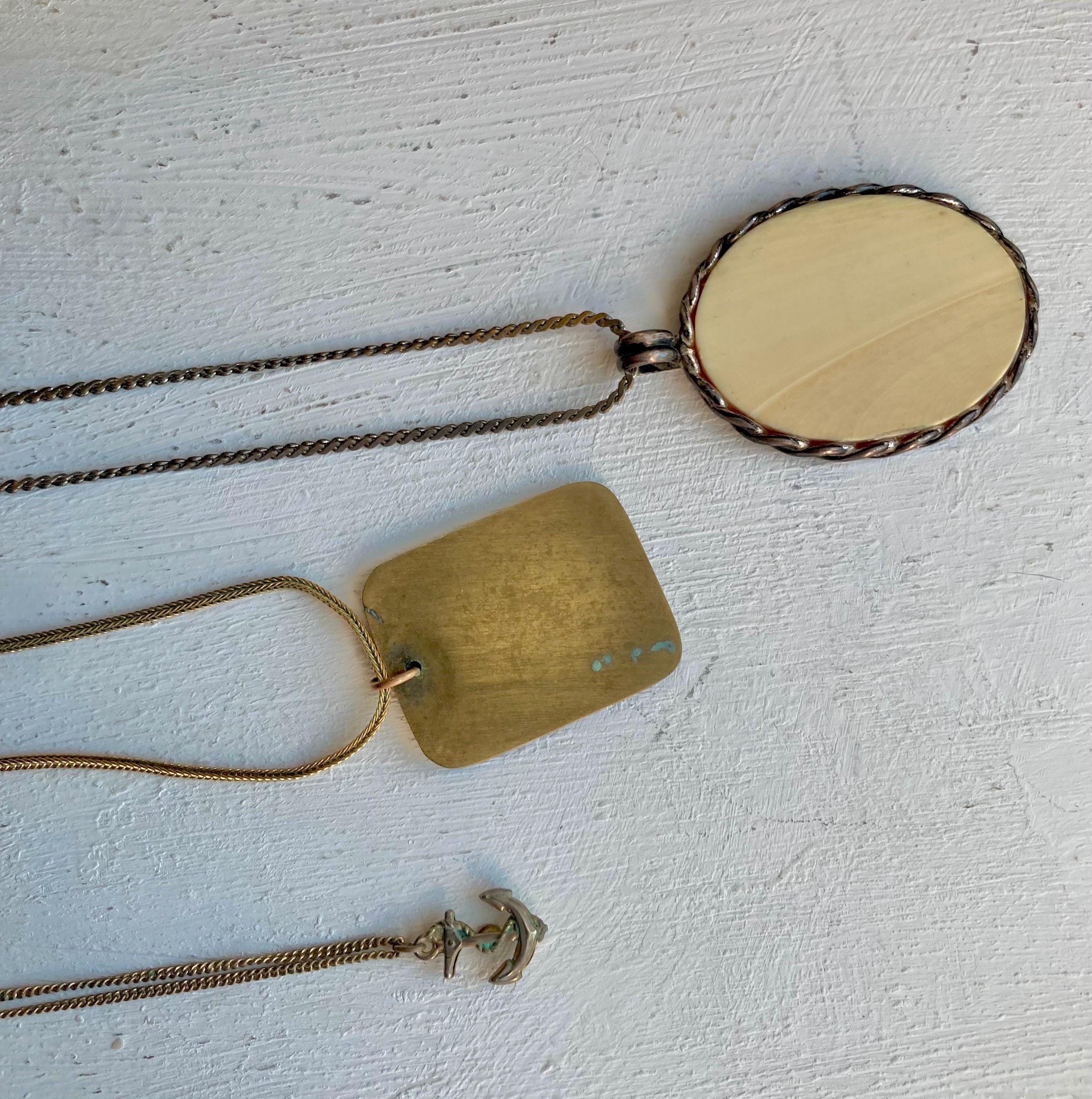 Vintage Nautical Themed Pendant Necklaces: Choose from three