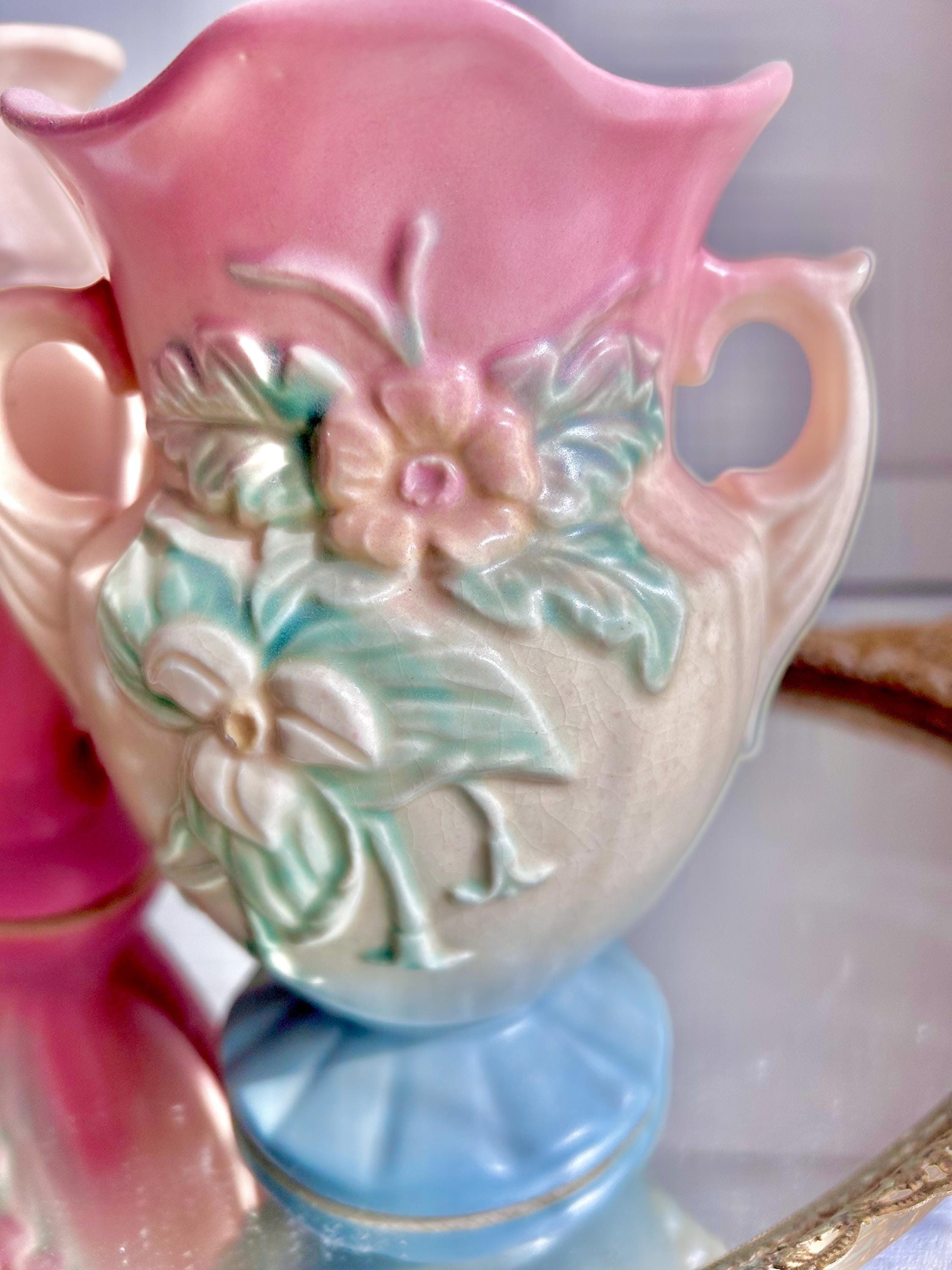 Vintage Hull Art Pottery Vase: Floral Urn with Handles