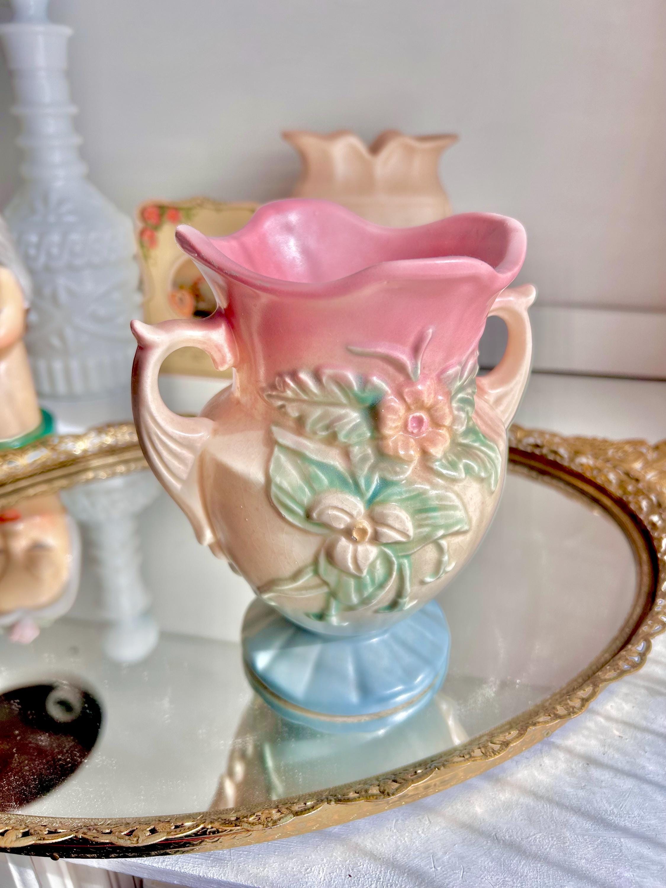 Vintage Hull Art Pottery Vase: Floral Urn with Handles