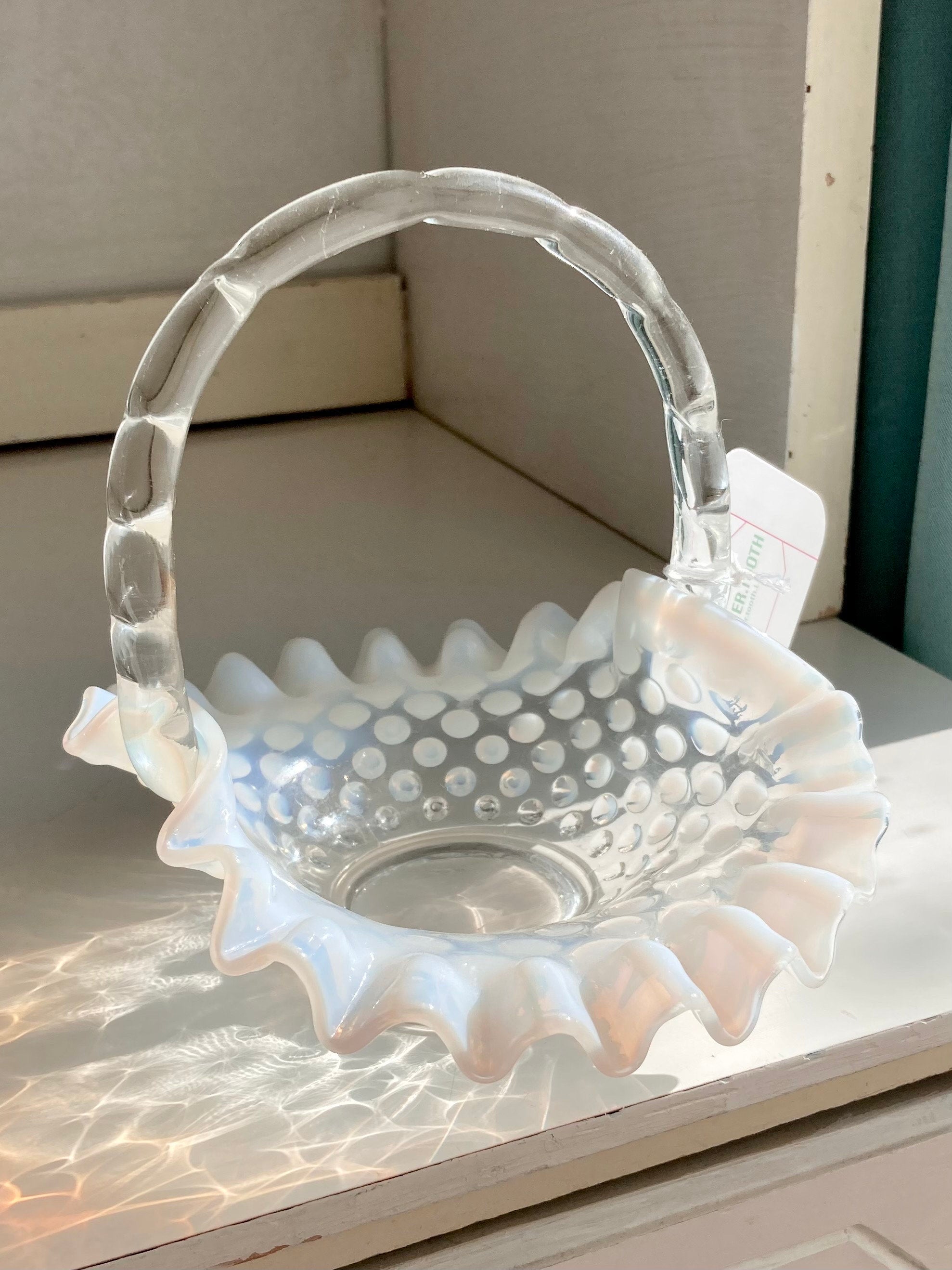 CHOICE of Two FENTON Blown Glass Baskets / Bon Bon Dishes