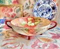 Antique MZ Austria Porcelain Footed Bowl: Hand-Painted Harvest Grape (CHIP!)