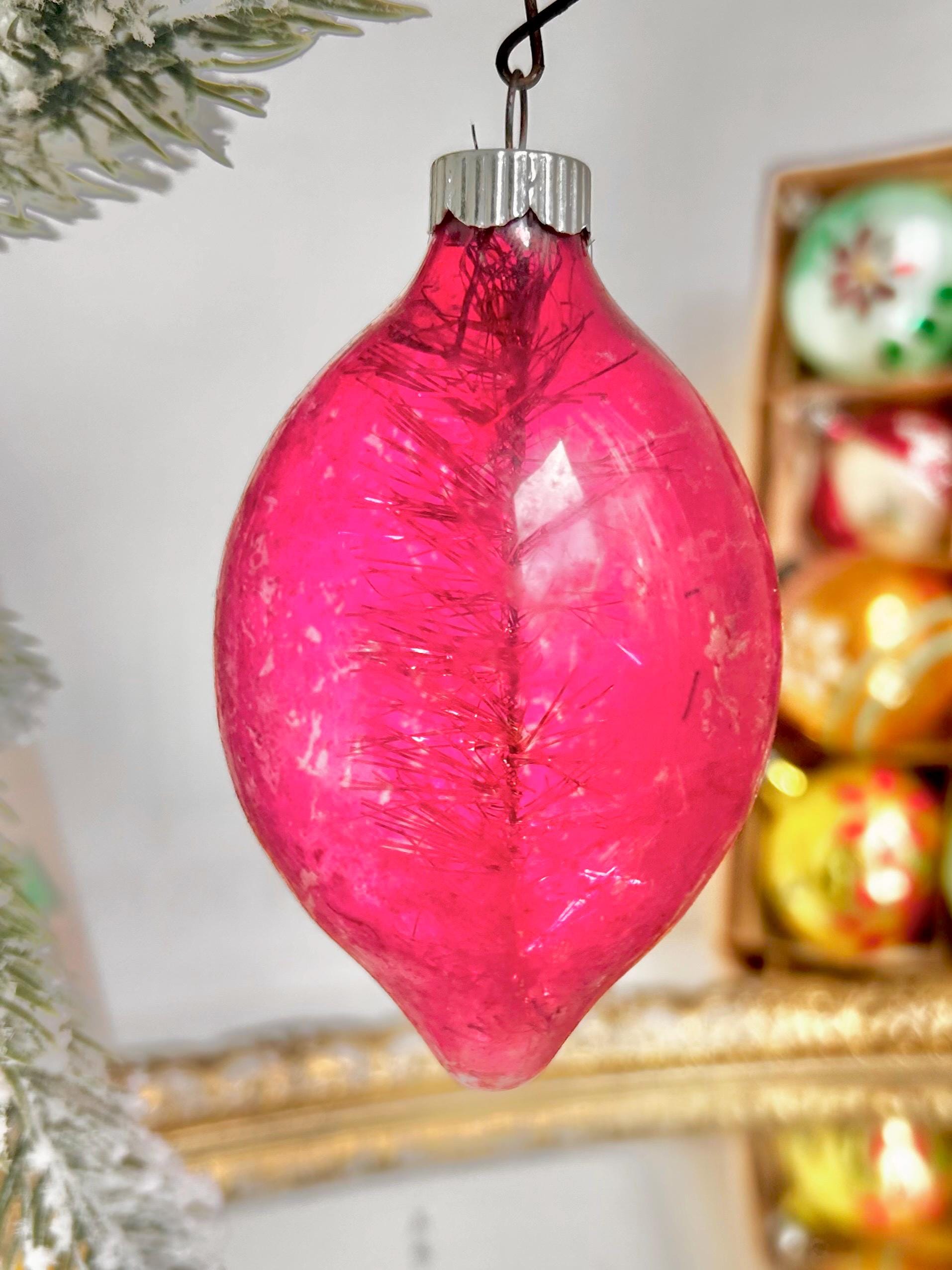 Vintage Mercury Glass Christmas Ornaments - Tree Ornaments of various designs and colors - Sold individually