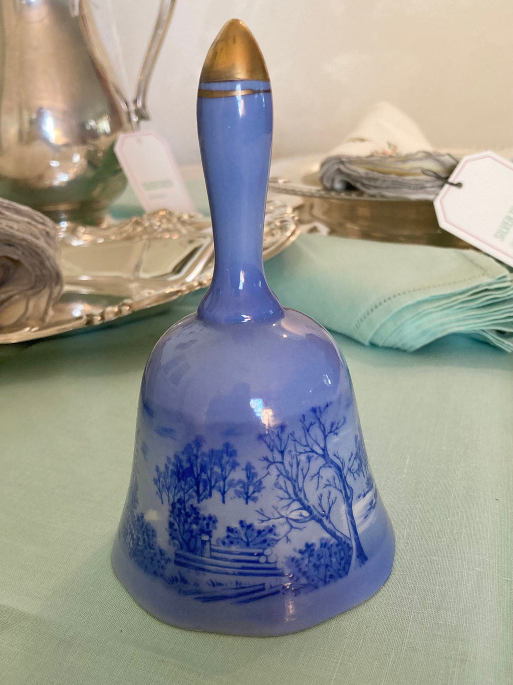 Vintage Currier and Ives Porcelain Bell