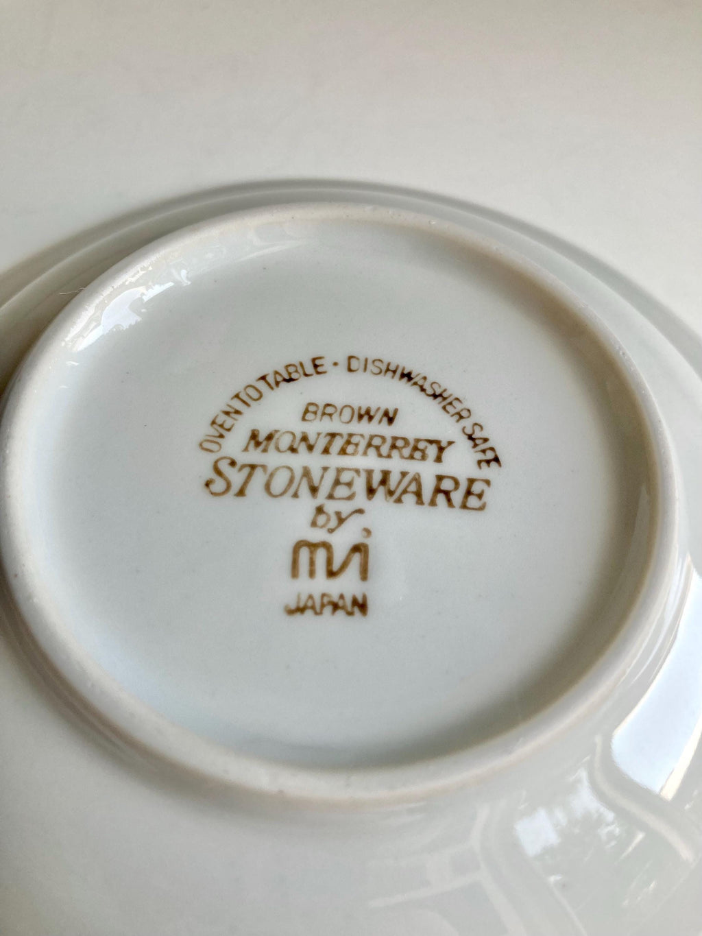 Vintage Monterrey Stoneware Fruit Bowls - Brown Banded Set of 4