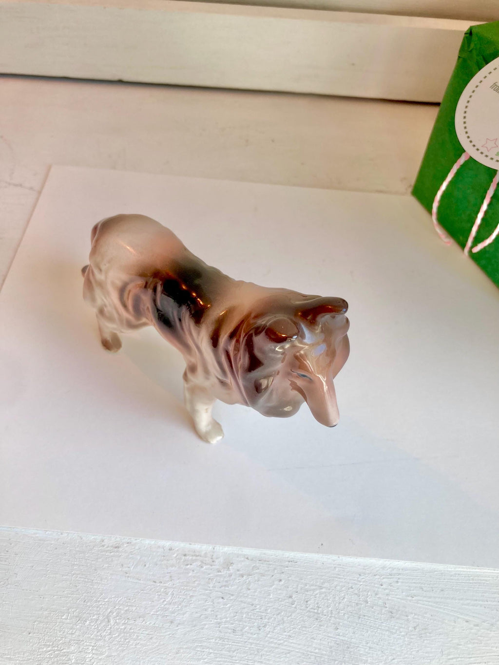 Vintage Collie Figurine - Hand Painted Doggie Statuette