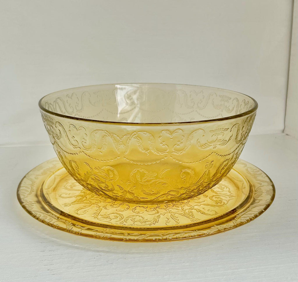 Vintage Madrid Pattern Yellow Depression Glass – Federal Glass, Various Pieces