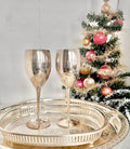 Pair of Vintage Silverplate Wine Goblets, El Delberti Italy