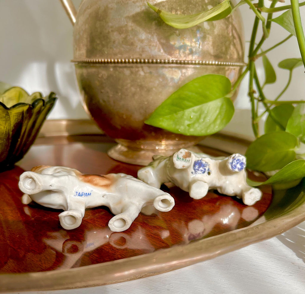 Vintage Ceramic Hand-painted Dog Figurines, Made in Japan - Choose from two: Collie or Terrier