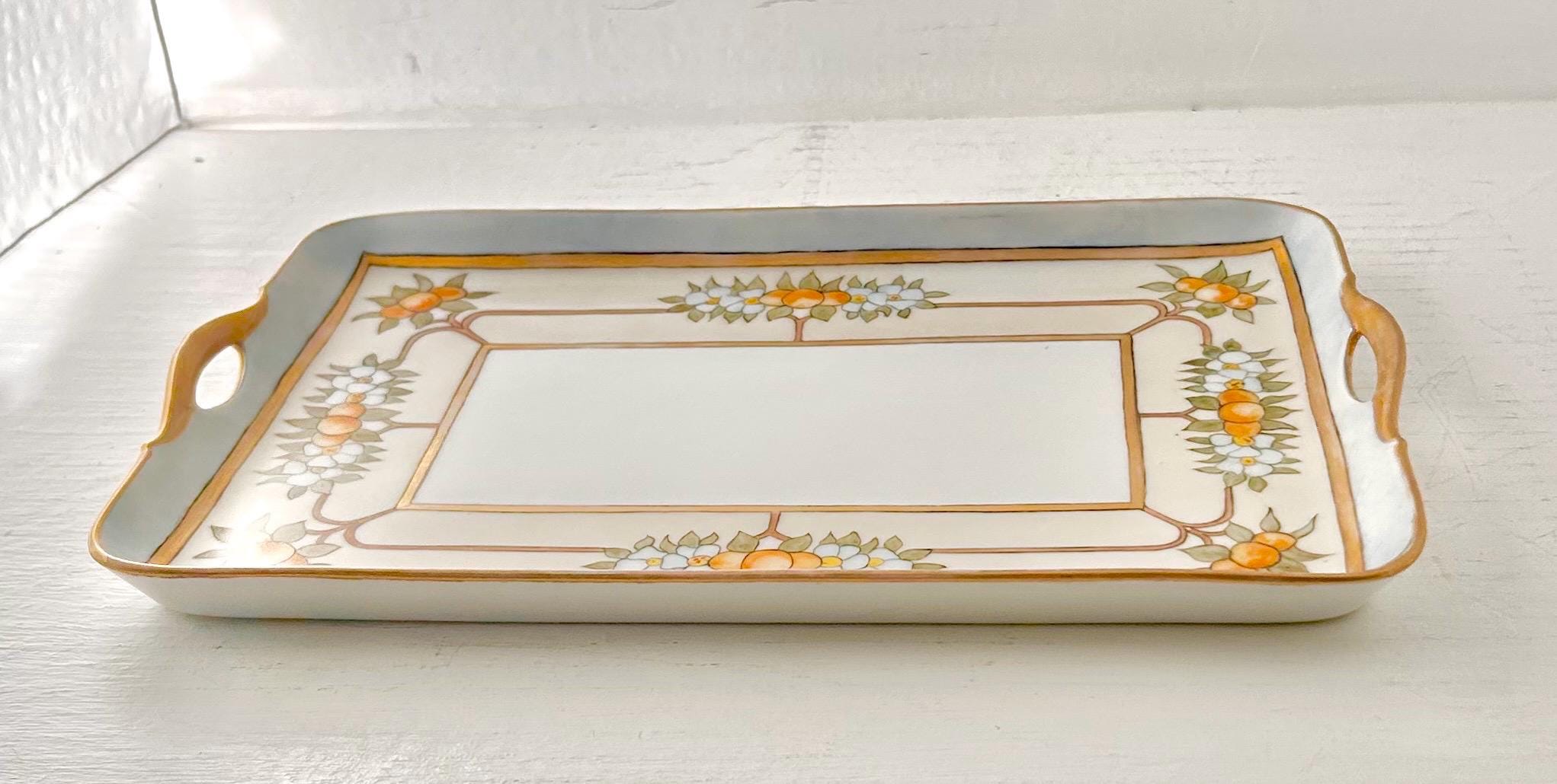 Vintage Porcelain Hand-painted Tray, Bavaria
